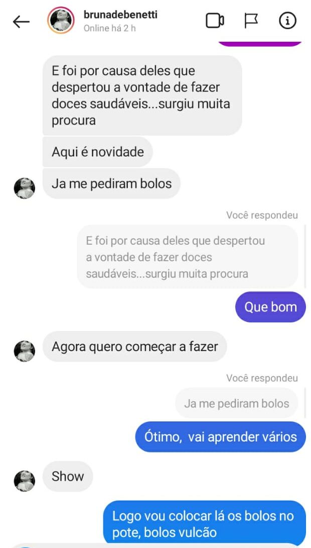 print Bruna Debenetti clientes pedindo